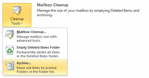 imap arhivare outlook